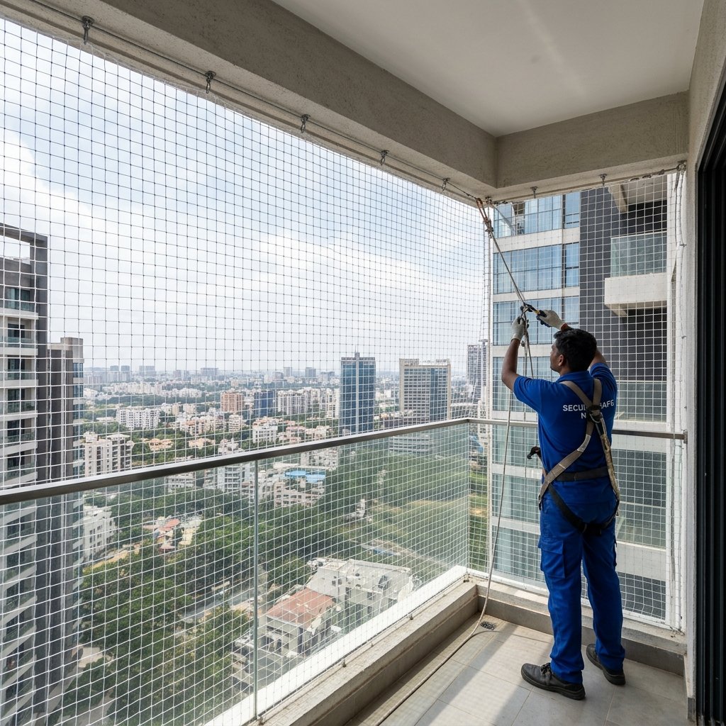 Balcony and building safety net installation Bangalore & Karnataka